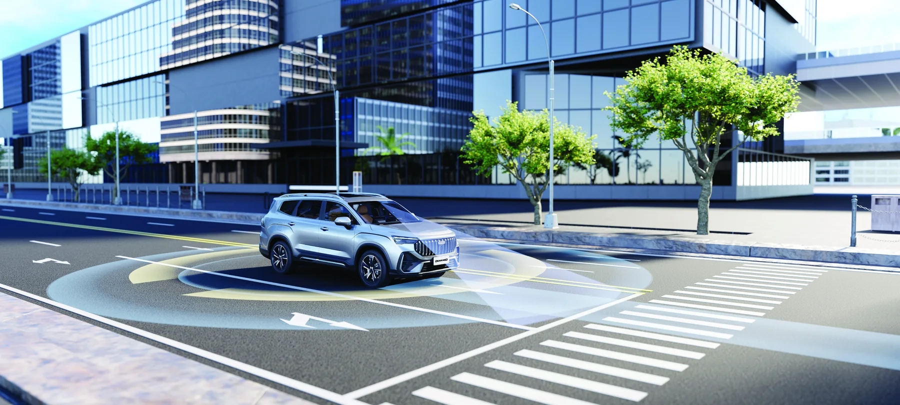 Geely Okavango hỗ trợ lái trong đô thị